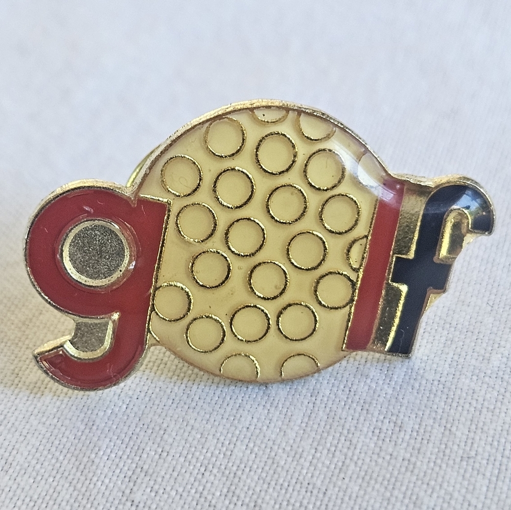 Golf Lapel Hat Pin Collectible Pinback Links Nut Fanatic Gold Ball Red Blue